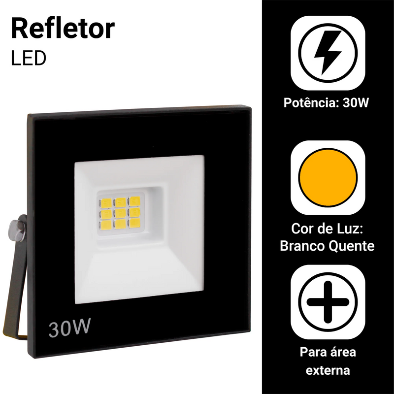 Holofote LED RY: Iluminação Externa Poderosa, Durável, Econômica e à Prova D'água!