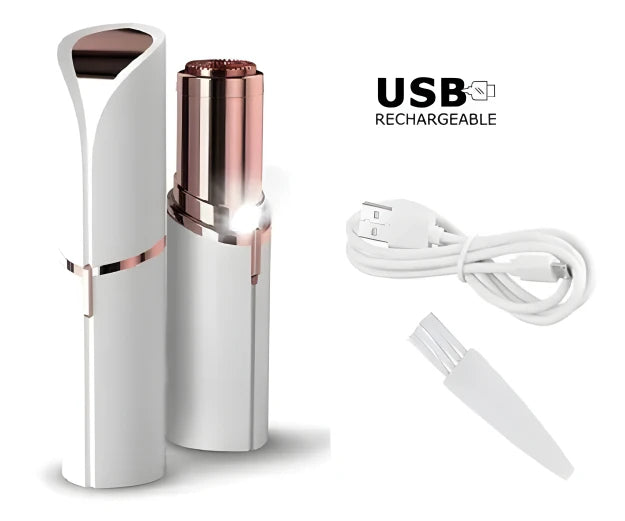 Depilador Batom Portátil USB – Remoção de Pelos Faciais e Buço Sem Dor e Com Conforto!