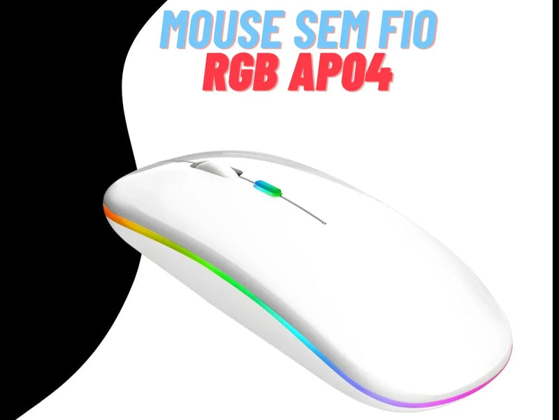 Mouse Sem Fio RGB: Desempenho Imbatível e Estilo Vibrante para Gamers!